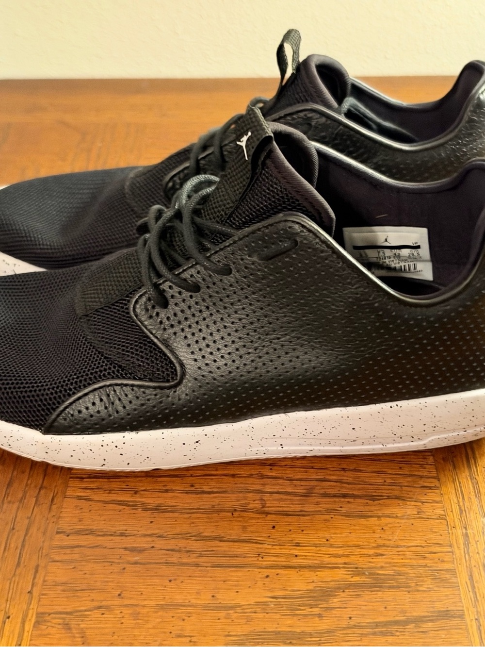 Jordan Men’s Black Sneakers with White Speckled Sole